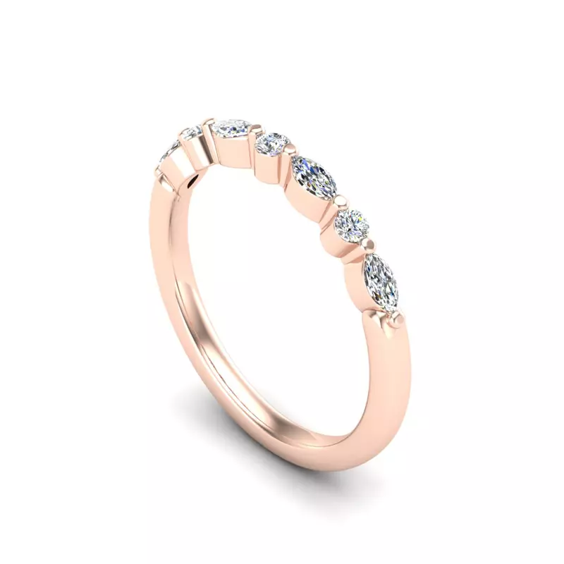14K Rose Gold Samantha Diamond Band