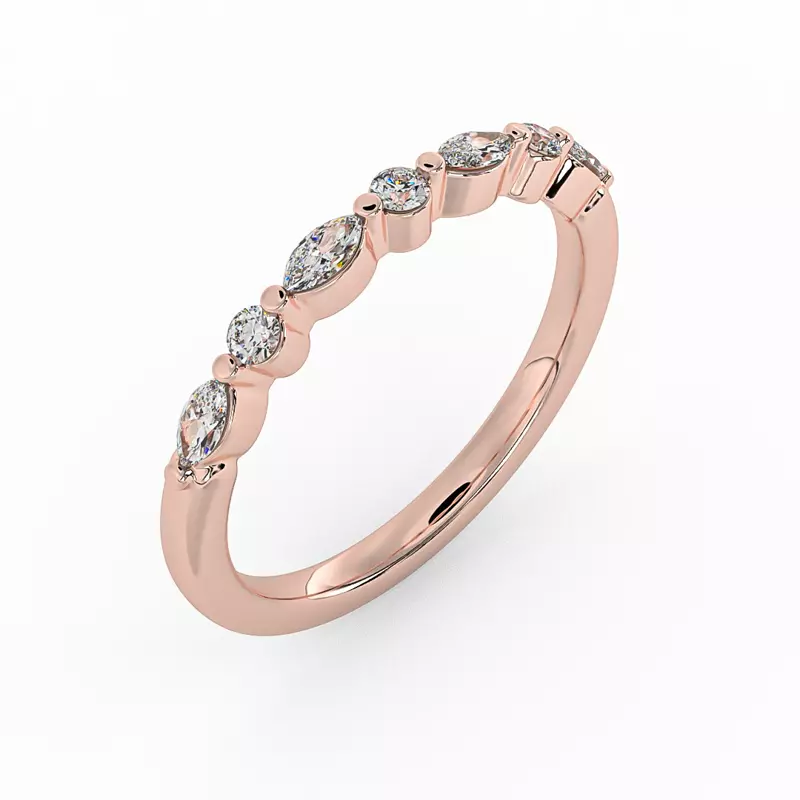 14K Rose Gold Samantha Diamond Band