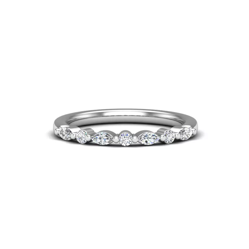 18K White Gold Samantha Diamond Band