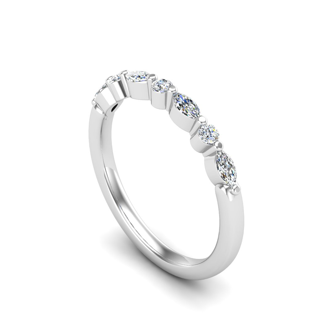 18K White Gold Samantha Diamond Band