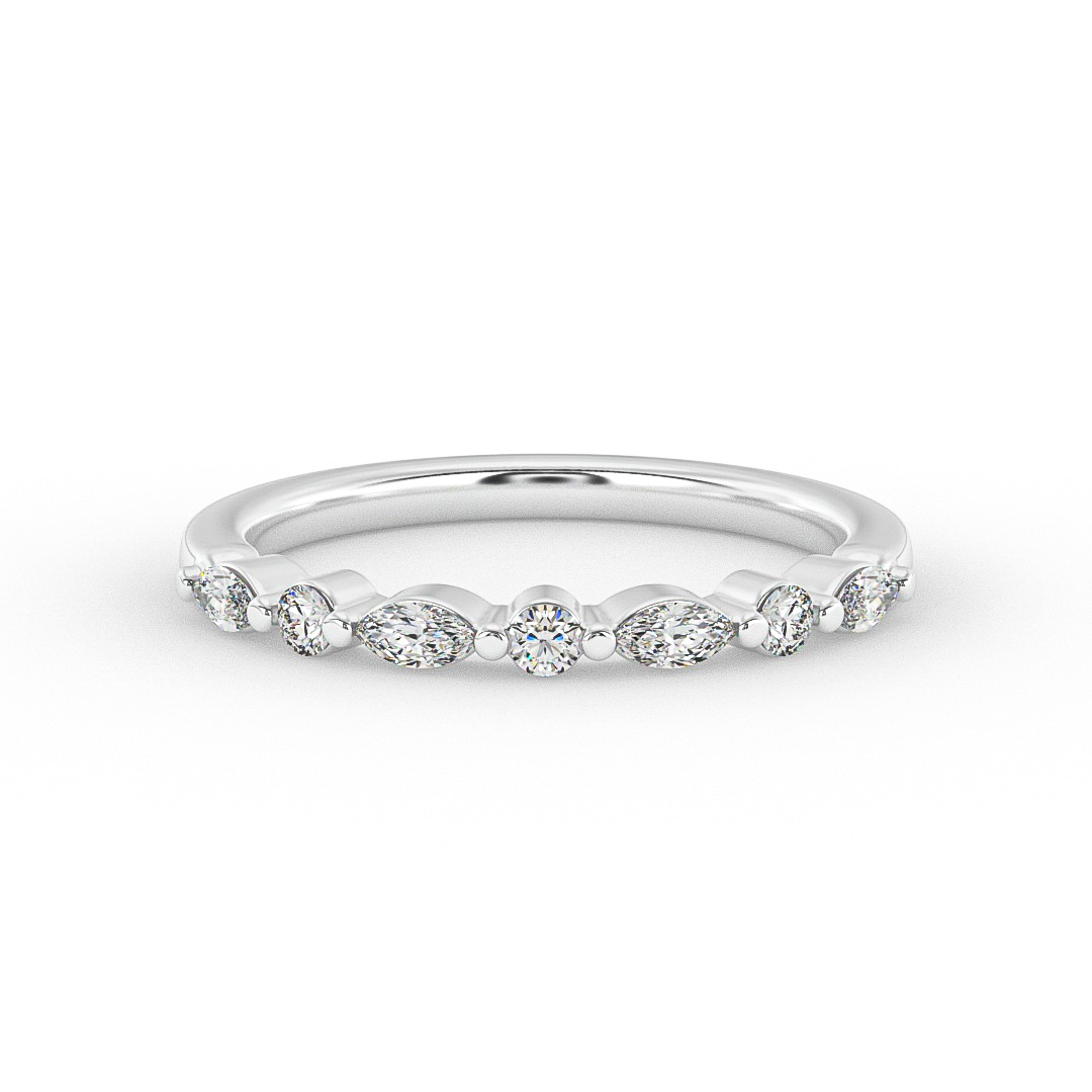18K White Gold Samantha Diamond Band