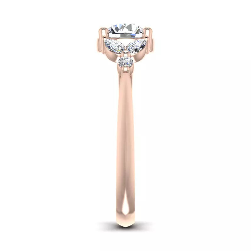 14K Rose Gold Autumn Engagement Ring