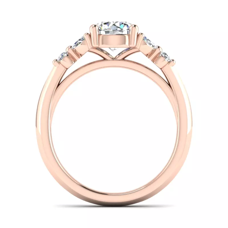 14K Rose Gold Autumn Engagement Ring