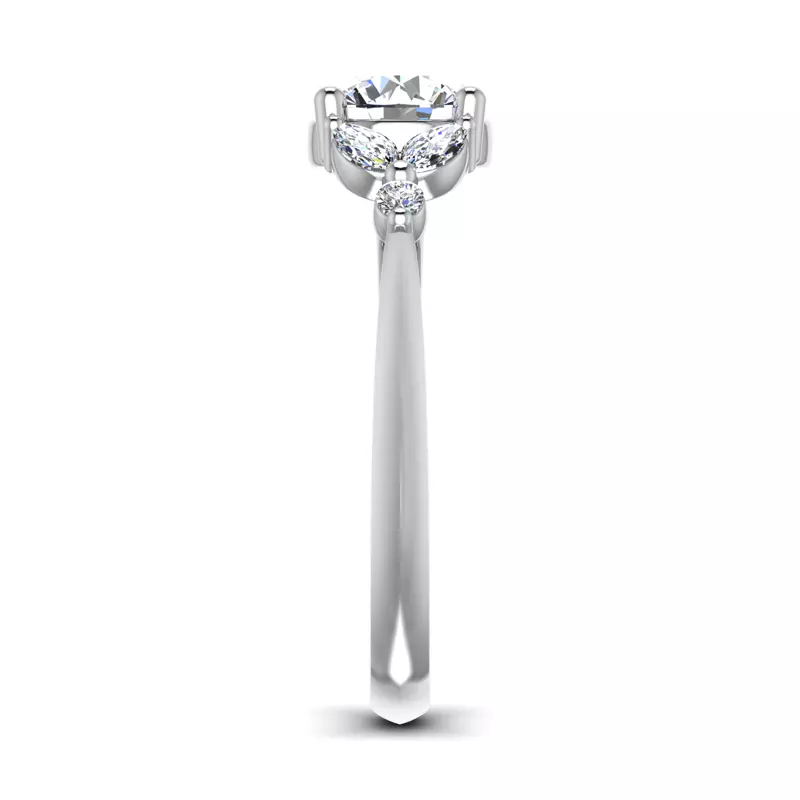 14K White Gold Autumn Engagement Ring