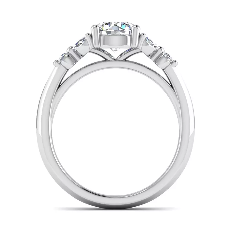 14K White Gold Autumn Engagement Ring