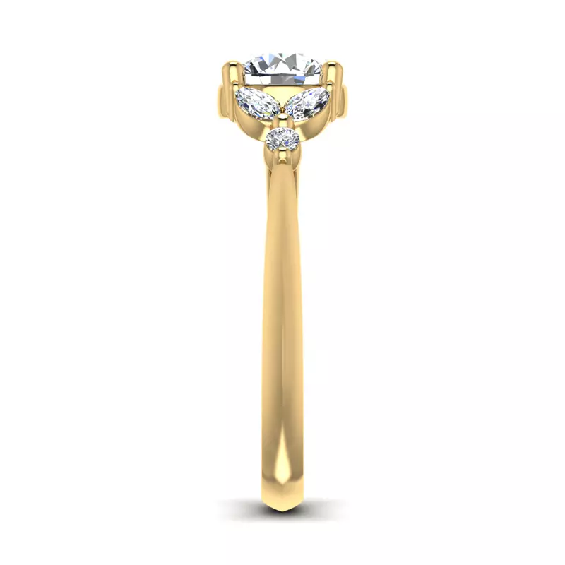 14K Yellow Gold Autumn Engagement Ring