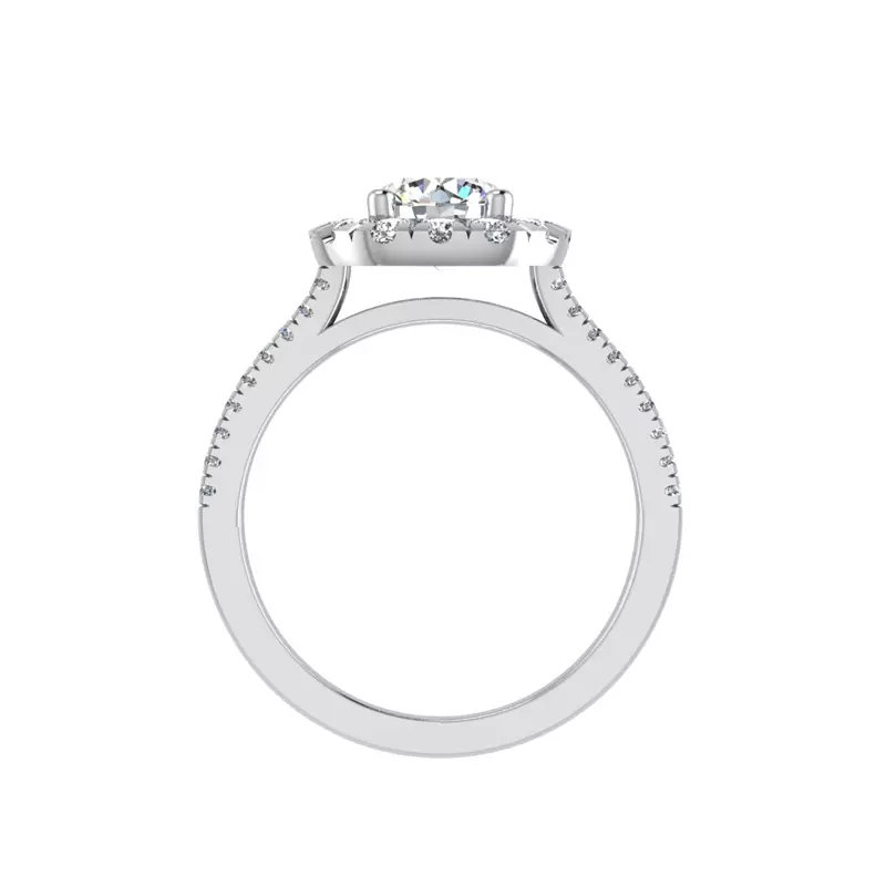18K White Gold Piper Halo Engagement Ring
