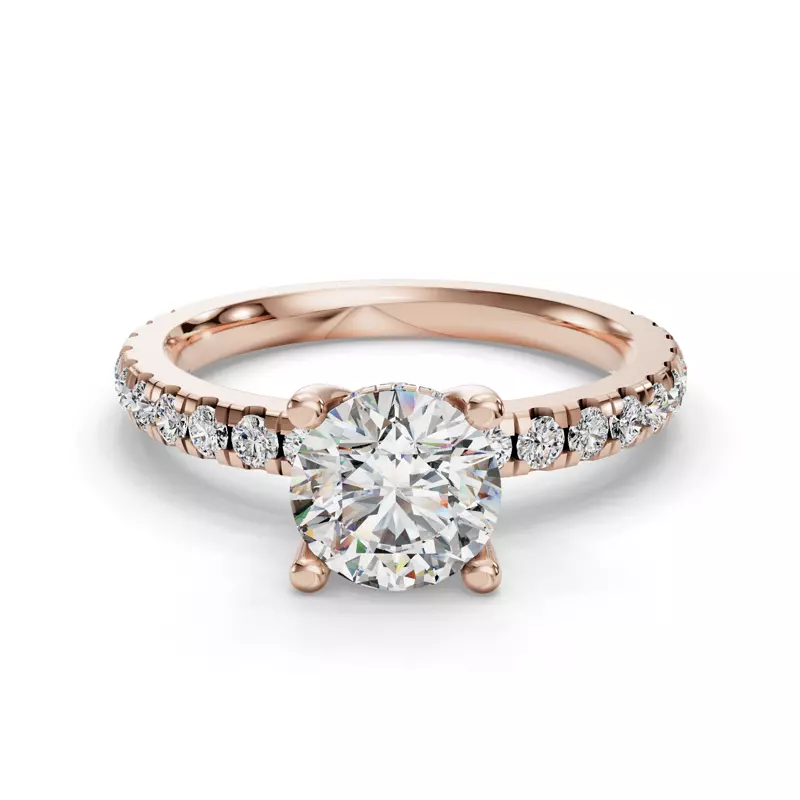 Gabriella Majestic Pavé Hidden Halo Engagement Ring