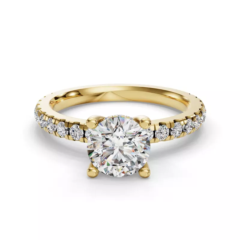 Gabriella Majestic Pavé Hidden Halo Engagement Ring