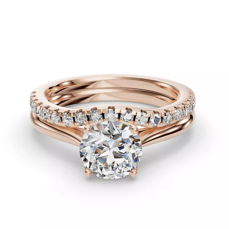 14K Rose Gold Vivian Pave Band