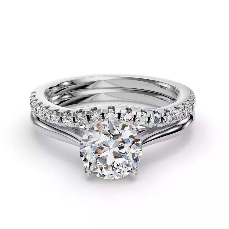 14K White Gold Vivian Pave Band