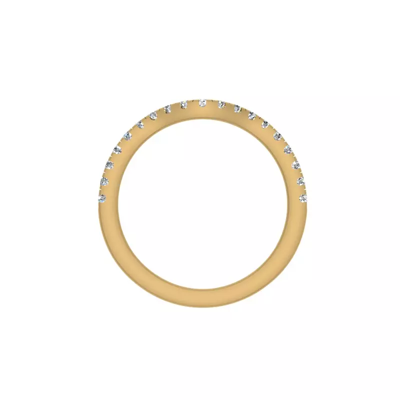 18K Yellow Gold Vivian Pave Band