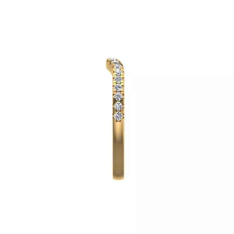 18K Yellow Gold Vivian Pave Band