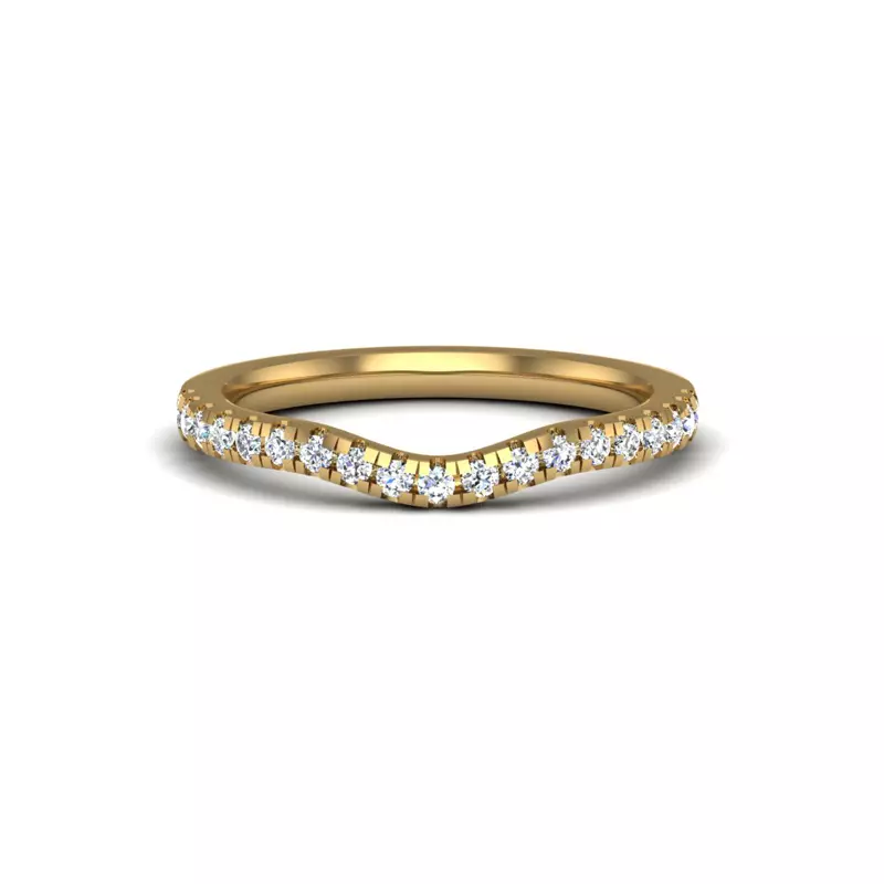 18K Yellow Gold Vivian Pave Band
