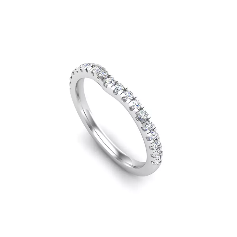 18K White Gold Melanie Pave Band
