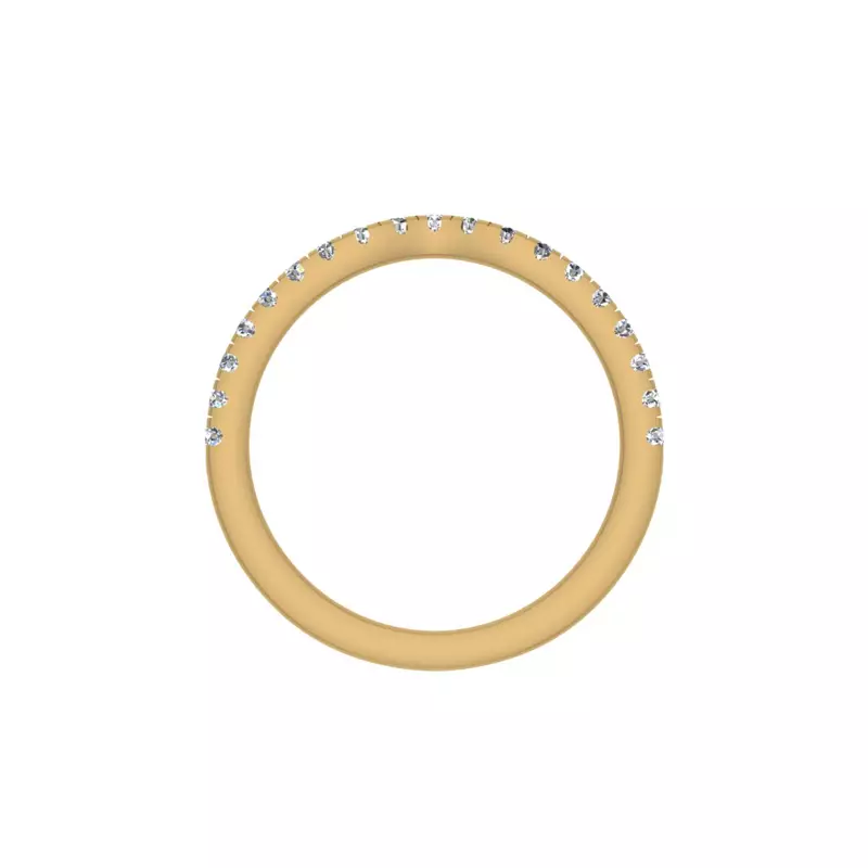 18K Yellow Gold Melanie Pave Band