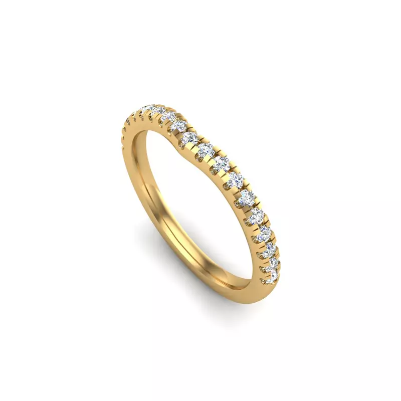 18K Yellow Gold Julia Pave Band