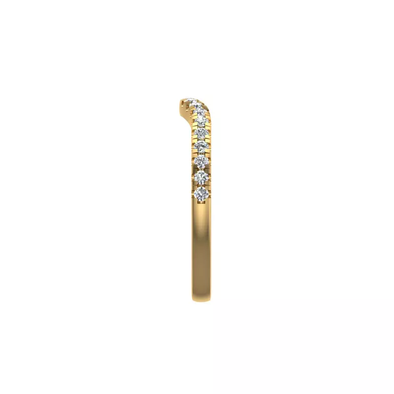 14K Yellow Gold Rose Pave Band