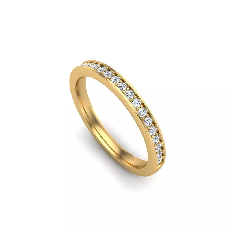 14K Yellow Gold Eliza Pave Band