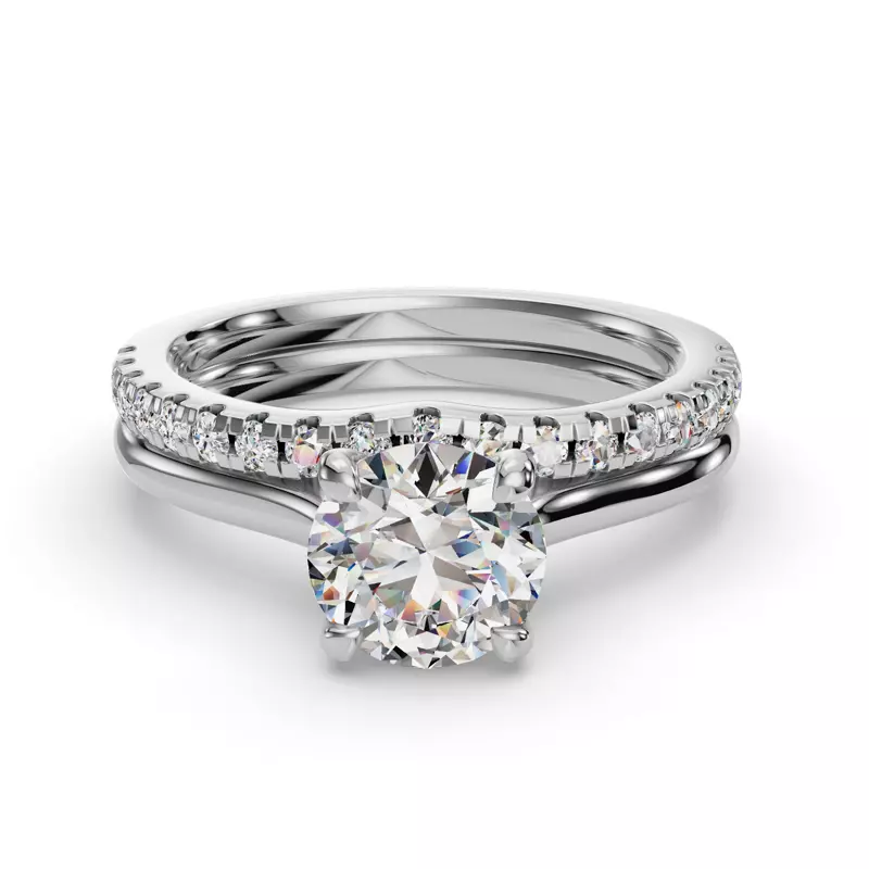 14K White Gold Adalynn Pave Band