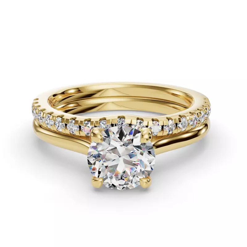 14K Yellow Gold Adalynn Pave Band
