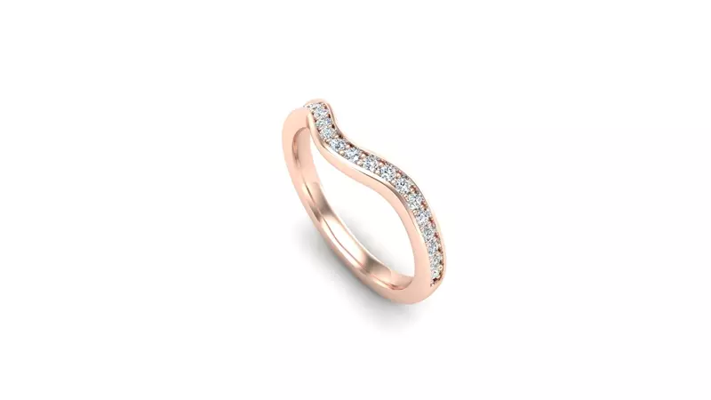14K Rose Gold Lyla Pave Band