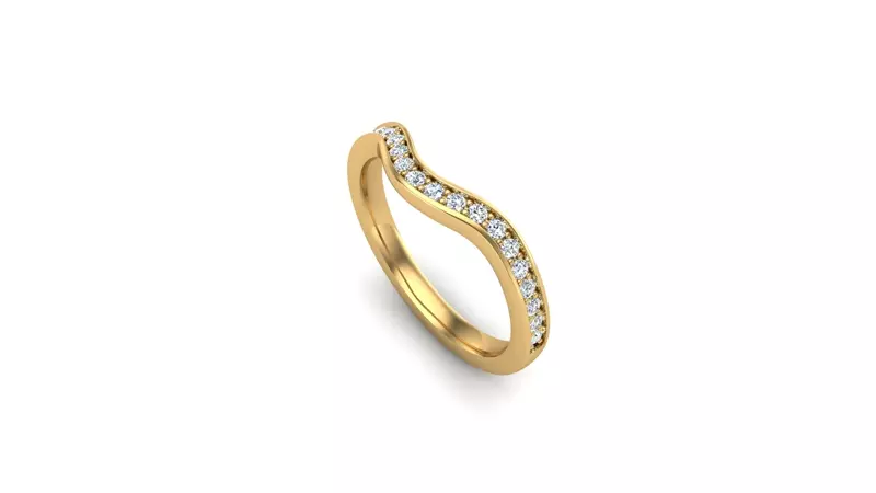 14K Yellow Gold Lyla Pave Band