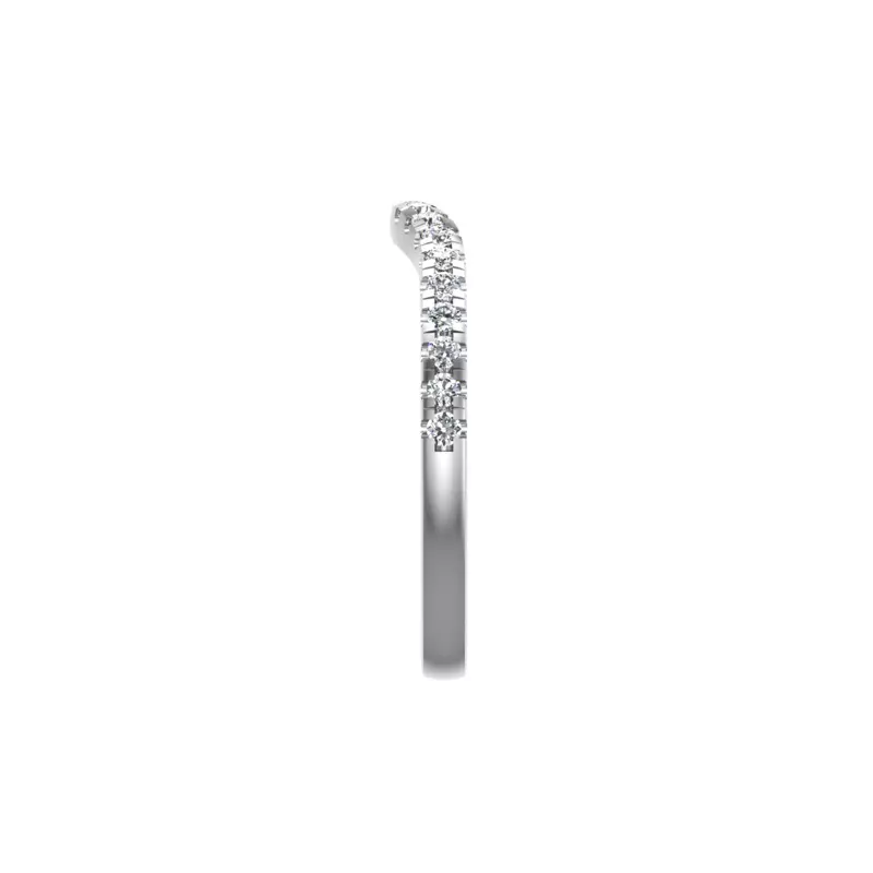 14K White Gold Olivia Knife Edge Pave Band
