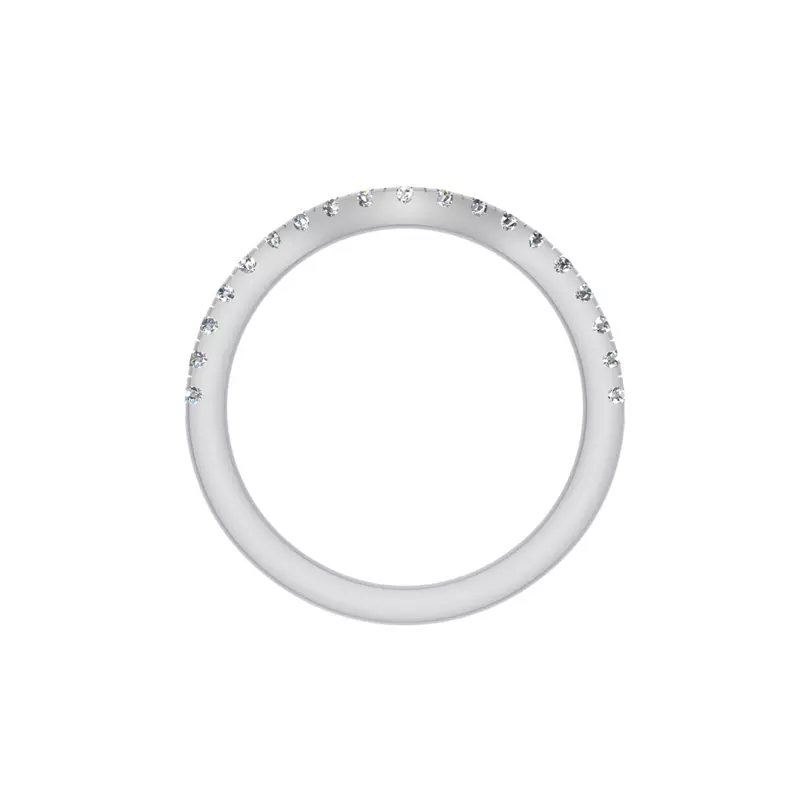 14K White Gold Olivia Knife Edge Pave Band