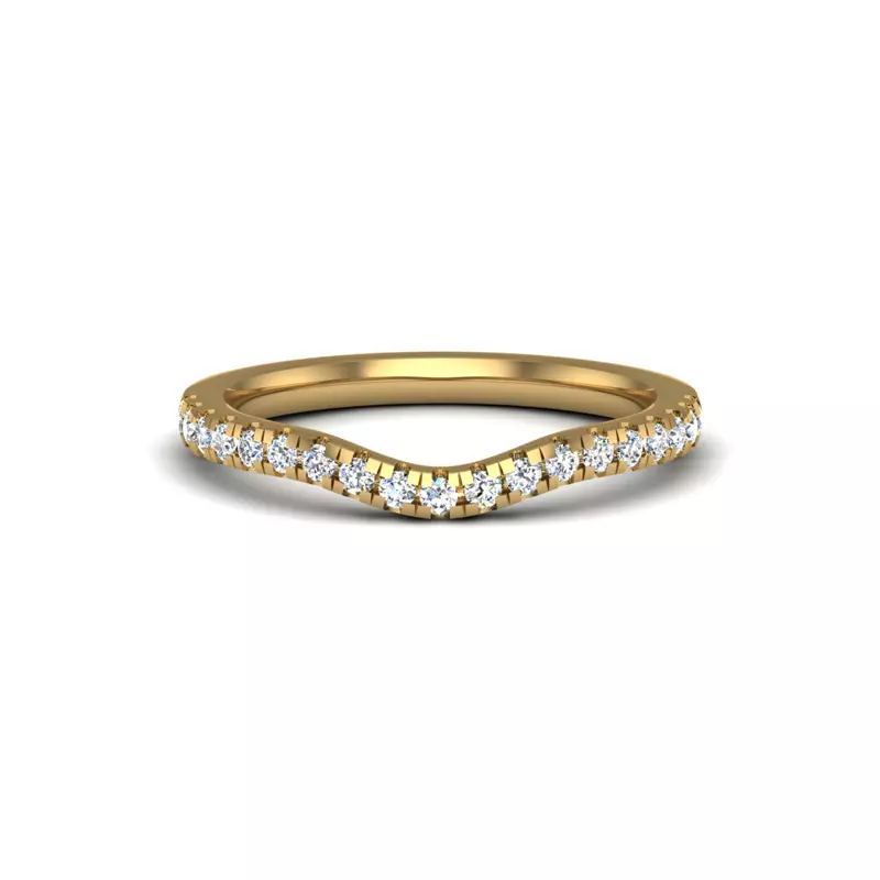 Olivia Knife Edge Pave Band