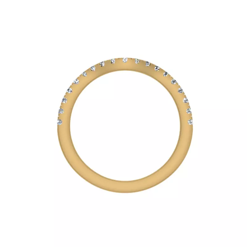 14K Yellow Gold Olivia Knife Edge Pave Band