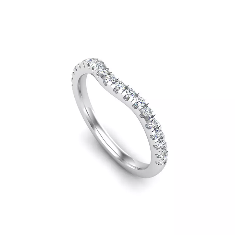 Platinum Margaret Pave Band