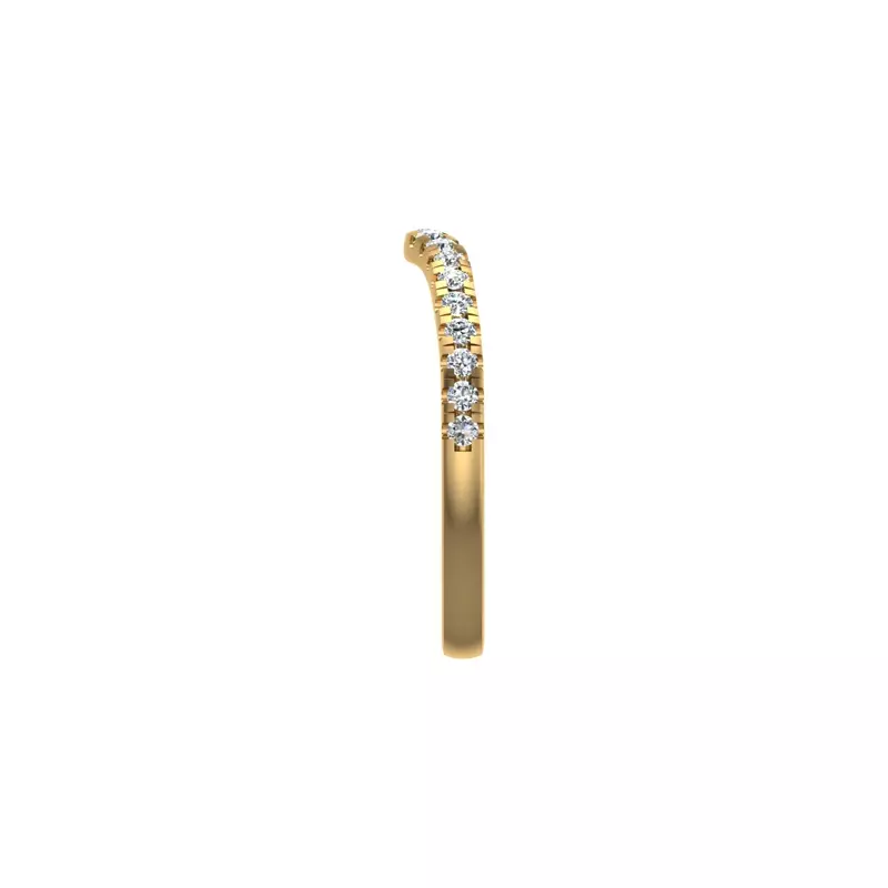 18K Yellow Gold Iris Pave Band