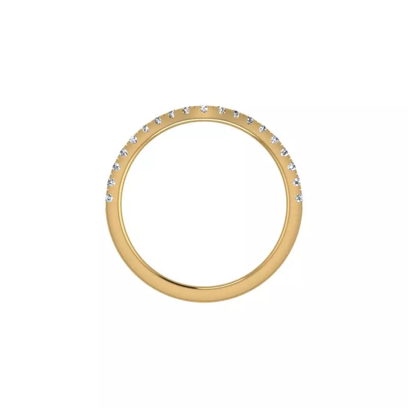 18K Yellow Gold Iris Pave Band