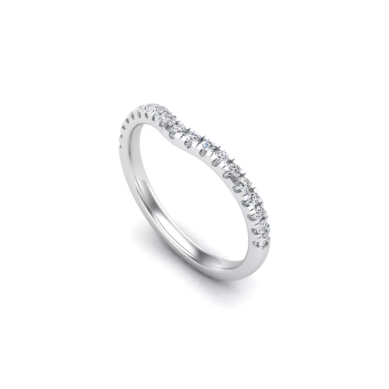 Platinum Iris Pave Band