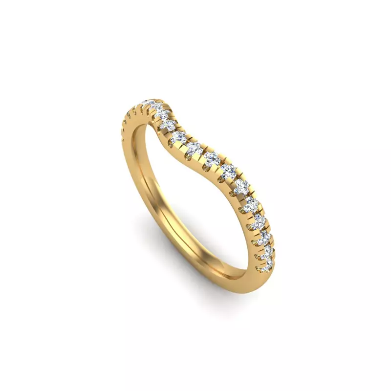 18K Yellow Gold Eden Pave Band