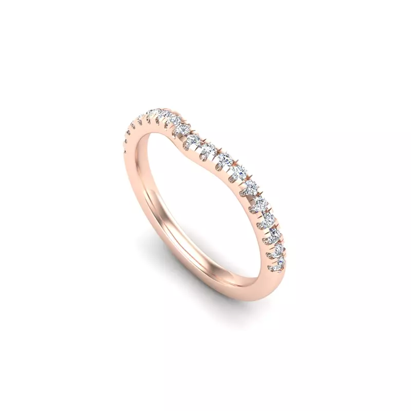 14K Rose Gold Ayla Pave Band