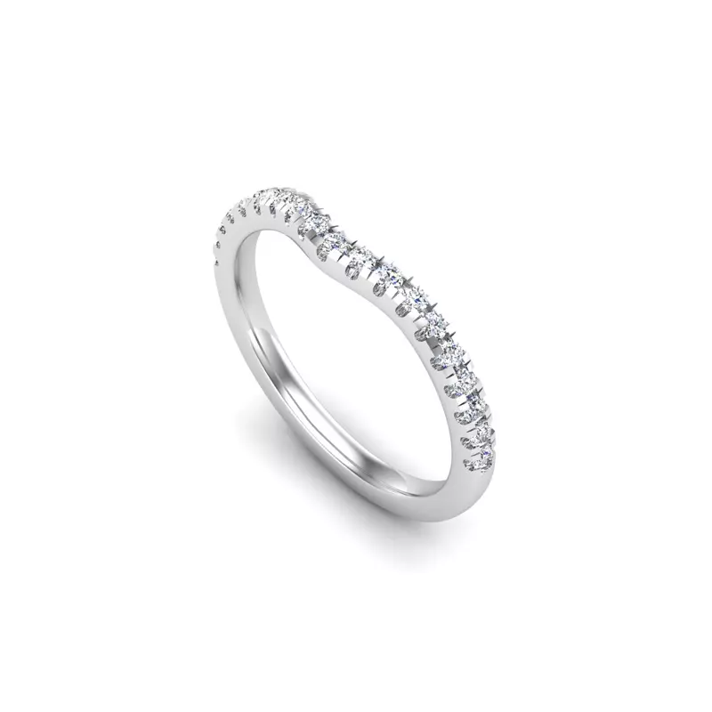 14K White Gold Ayla Pave Band