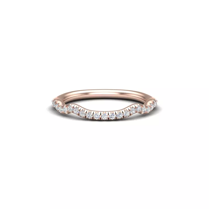 14K Rose Gold Kylie Pave Band