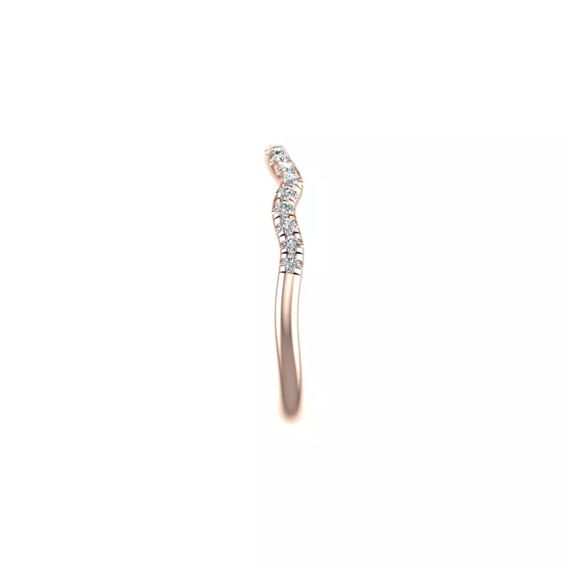 14K Rose Gold Kylie Pave Band