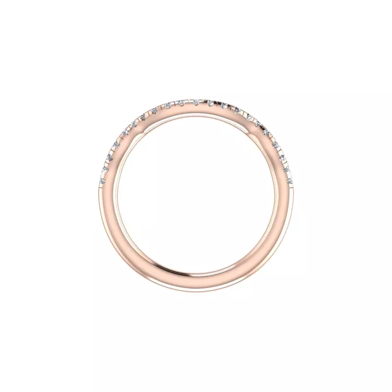 14K Rose Gold Kylie Pave Band