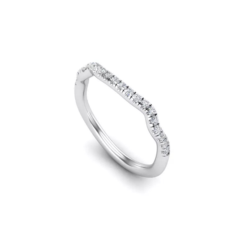 18K White Gold Kylie Pave Band