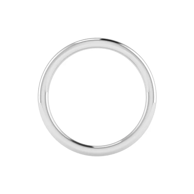 14K White Gold Faith Band
