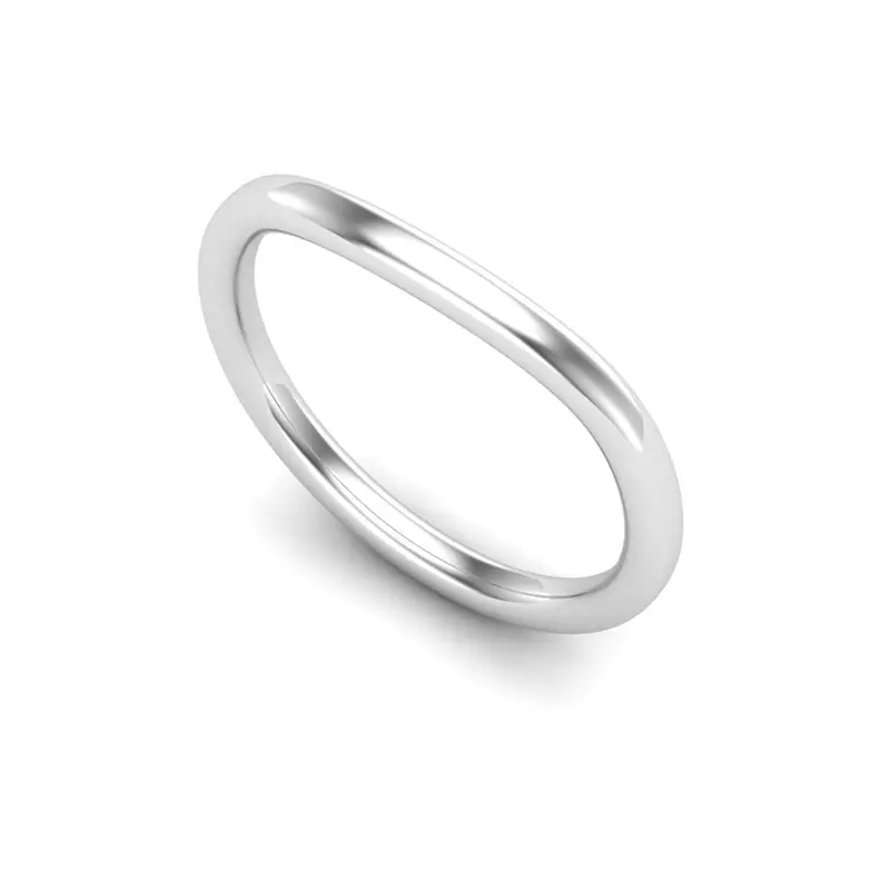 14K White Gold Faith Band