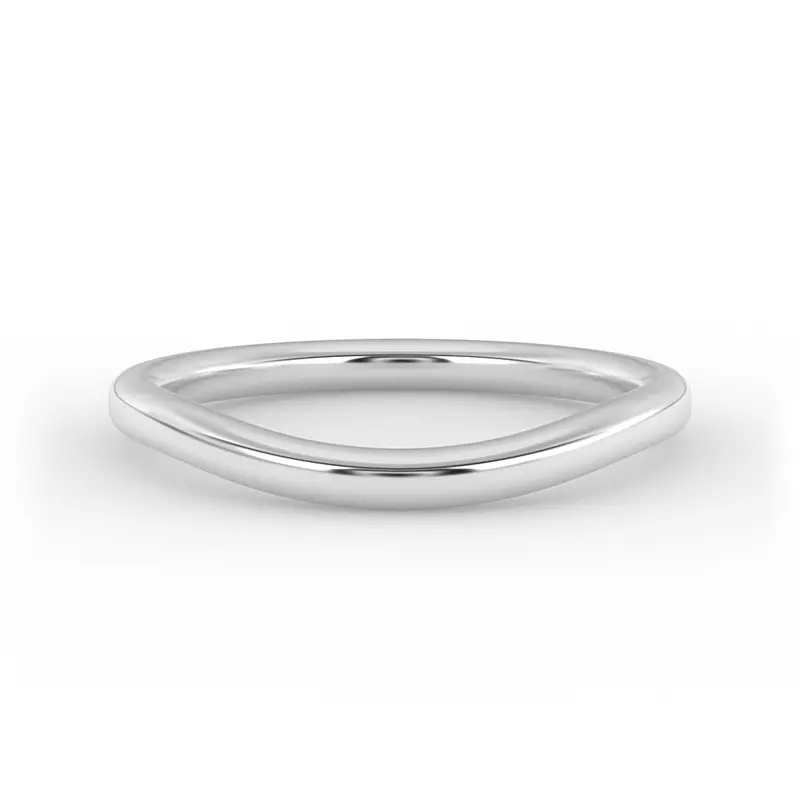 14K White Gold Faith Band