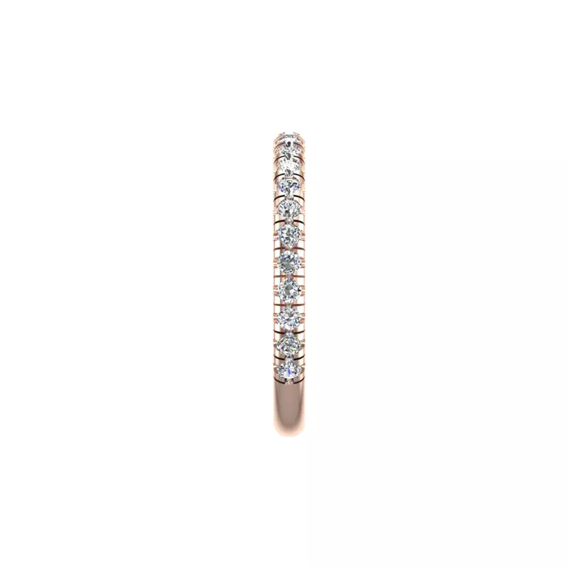 14K Rose Gold Bailey Pave Band