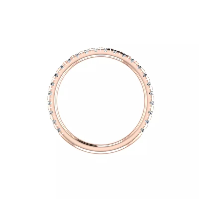 14K Rose Gold Bailey Pave Band