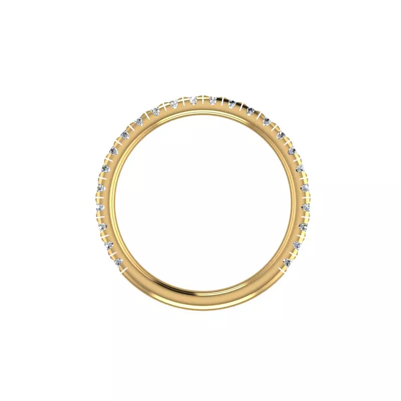 14K Yellow Gold Bailey Pave Band