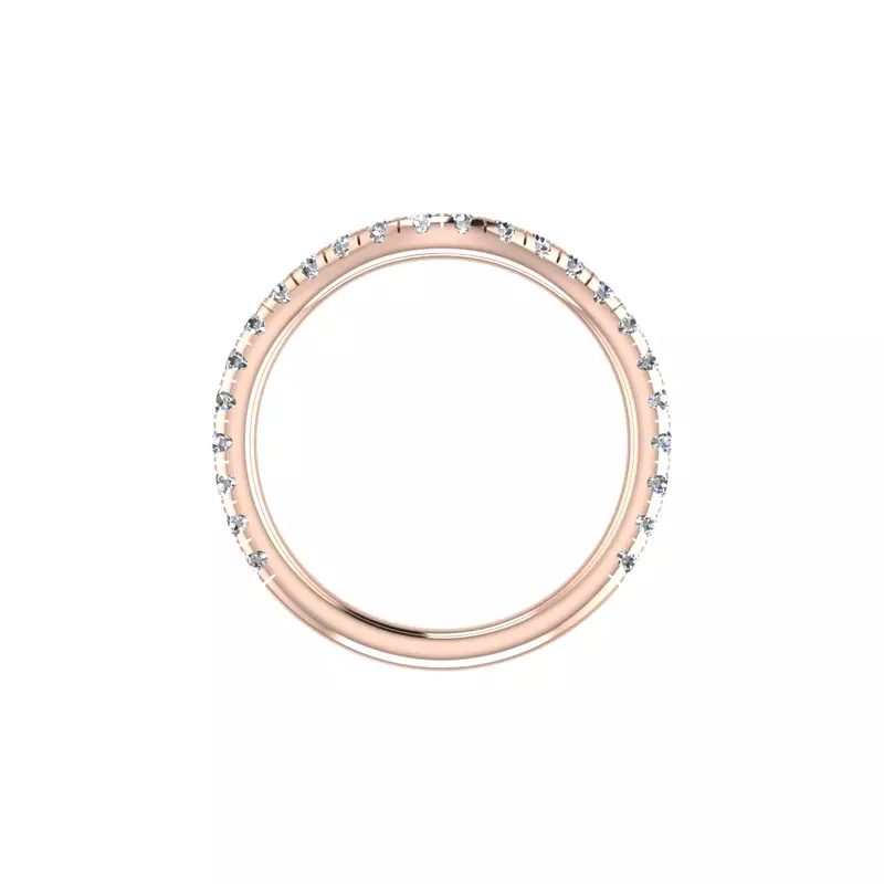 14K Rose Gold Juniper Pave Band