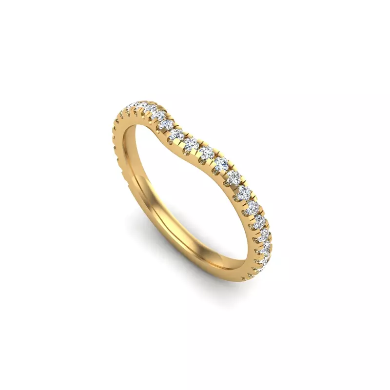 14K Yellow Gold Maeve Pave Band